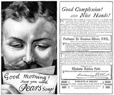 Advertisement for Pears Soap, 1890. Creator: Unknown
