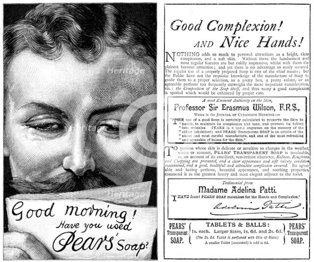 Advertisement for Pears’ Soap, 1890. Creator: Unknown.