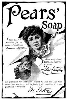 Advertisement for Pears Soap, 1890. Creator: Unknown
