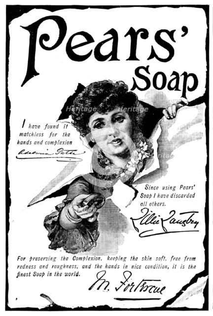 Advertisement for Pears’ Soap, 1890. Creator: Unknown.