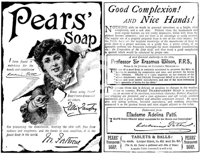 Advertisement for Pears’ Soap, 1890. Creator: Unknown.