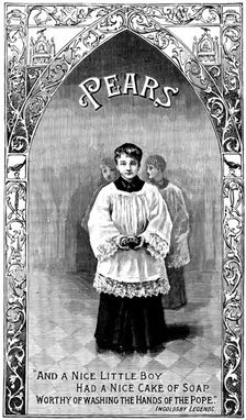 Advertisement for Pears Soap, 1890. Creator: Unknown