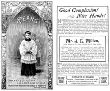 Advertisement for Pears Soap, 1890. Creator: Unknown