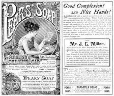 Advertisement for Pears Soap, 1890. Creator: Unknown