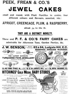 Advertisement for Peek, Frean & Co., 1898. Creator: Unknown