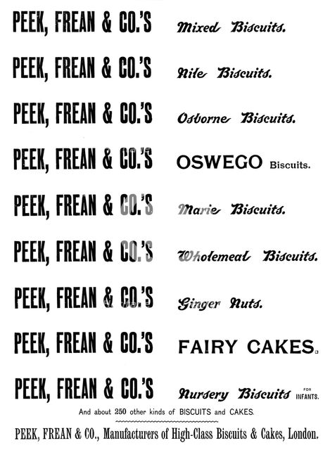Advertisement for Peek, Frean & Co.'s Biscuits, 1895. Creator: Unknown.