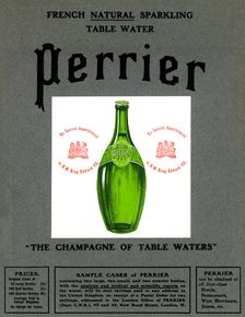 Advertisement for Perrier water, 1905