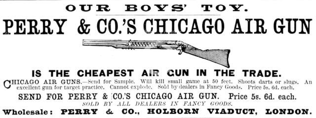Advertisement for Perry & Co.’s Chicago Air Gun, 1890. Creator: Unknown.