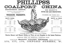 Advertisement for Phillips’s Coalport China, 1890. Creator: Unknown
