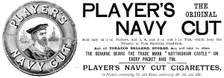 Advertisement for Player's Original Navy Cut cigarettes, 1895. Creator: Unknown