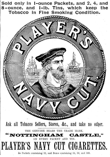Advertisement for Player's Navy Cut Cigarettes, 1895. Creator: Unknown.