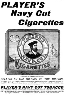 Advertisement for Player's Navy Cut Cigarettes, 1898. Creator: Unknown