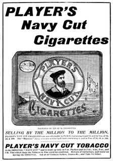 Advertisement for Player's Navy Cut Cigarettes, 1898. Creator: Unknown