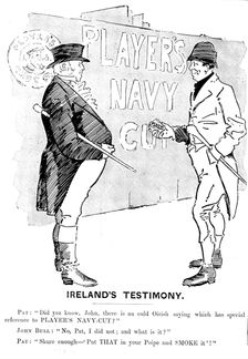 Advertisement for Player's Navy Cut tobacco, 1898. Creator: Unknown