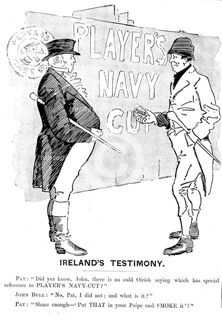 Advertisement for Player's Navy Cut tobacco, 1898. Creator: Unknown.