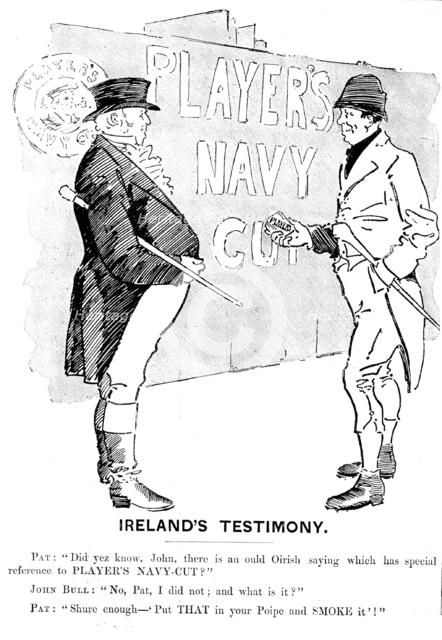 Advertisement for Player's Navy Cut tobacco, 1898. Creator: Unknown.