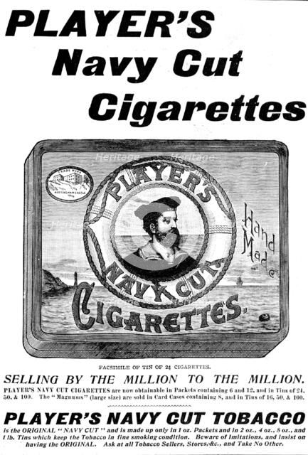 Advertisement for Player's Navy Cut Cigarettes, 1898. Creator: Unknown.