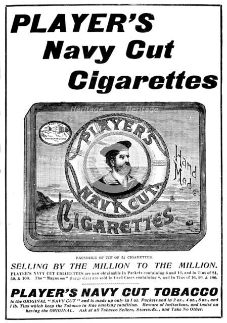 Advertisement for Player's Navy Cut Cigarettes, 1898. Creator: Unknown.