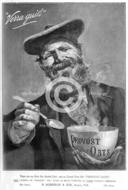 Advertisement for Provost Oats, 1901. Artist: Unknown