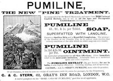 Advertisement for Pumiline Ointment, 1890. Creator: Unknown