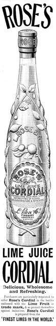 Advertisement for Rose's Lime Juice Cordial, 1898. Creator: Unknown.