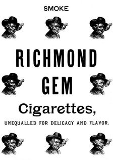 Advertisement for Richmond Gem Cigarettes, 1895. Creator: Unknown