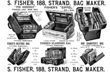 Advertisement for S. Fisher, bag maker, 1895. Creator: Unknown