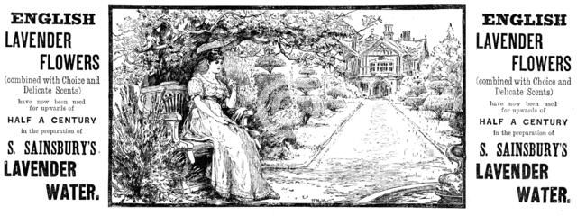 Advertisement for S. Sainsbury’s Lavender Water, 1890. Creator: Unknown.