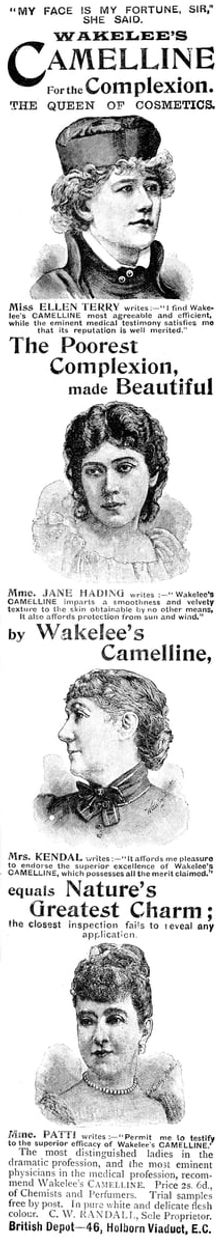 Advertisement for Wakelee's Camelline for the Complexion, 1895. Creator: Unknown