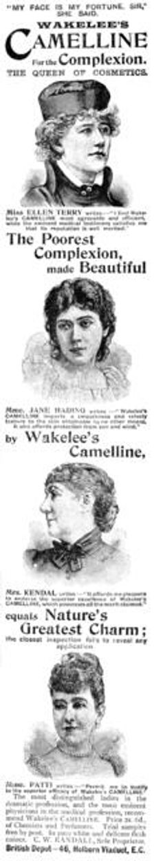 Advertisement for Wakelee's Camelline for the Complexion, 1895. Creator: Unknown