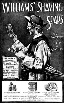 Advertisement for Williams Shaving Soaps, 1898. Creator: Unknown