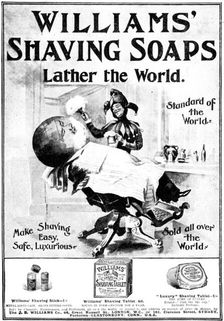 Advertisement for Williams Shaving Soaps, 1898. Creator: Unknown