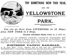 Advertisement for the Northern Pacific Railroad, 1895. Creator: Unknown