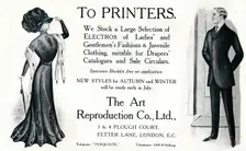 Advertisement for The Art Reproduction Co., Ltd, 1909. Creator: Unknown