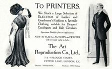 Advertisement for The Art Reproduction Co., Ltd, 1909. Creator: Unknown