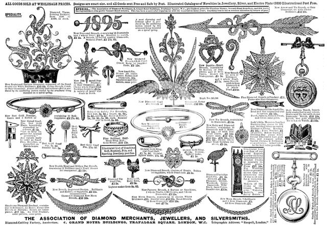Advertisement for the Association of Diamond Merchants, Jewellers, and Silversmiths, 1895. Creator: Unknown.