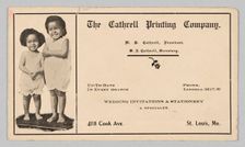 Advertisement for the Cathrell Printing Company, ca. 1920. Creator: Cathrell Printing Company