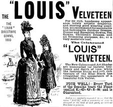 Advertisement for the Celebrated "Louis" Velveteen, 1890. Creator: Unknown