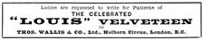 Advertisement for the Celebrated "Louis" Velveteen, 1895. Creator: Unknown