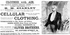 Advertisement for the Cellular Clothing Co. Ltd., 1890. Creator: Unknown