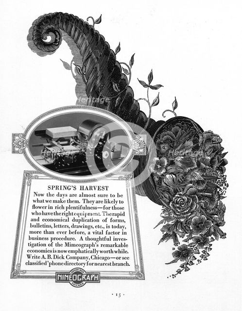 Advertisement for the Edison Mimeograph, 1900s-1910s. Artist: Anonymous  