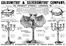 Advertisement for the Goldsmiths & Silversmiths Company, 1895. Creator: Unknown