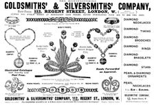 Advertisement for the Goldsmiths & Silversmiths Company, 1898. Creator: Unknown