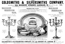 Advertisement for the Goldsmiths & Silversmiths Company, 1898. Creator: Unknown