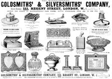 Advertisement for the Goldsmiths & Silversmiths Company, 1898. Creator: Unknown
