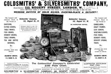 Advertisement for the Goldsmiths & Silversmiths Company, 1898. Creator: Unknown