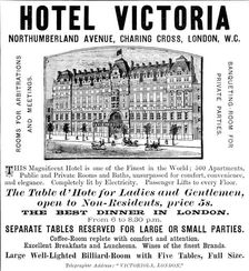 Advertisement for the Hotel Victoria, 1890. Creator: Unknown