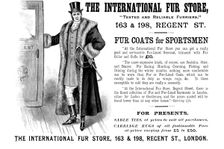 Advertisement for the International Fur Store, 1895. Creator: Unknown