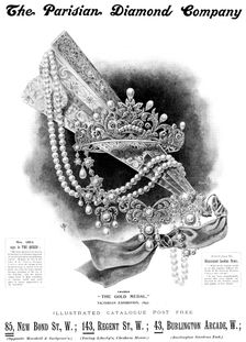 Advertisement for the Parisian Diamond Company, 1898. Creator: Unknown