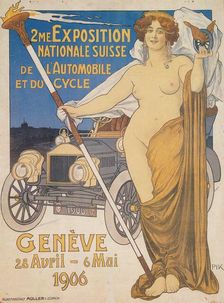 Advertisement for the Second Swiss National Car and Bicycle Exposition, Geneva, 1906